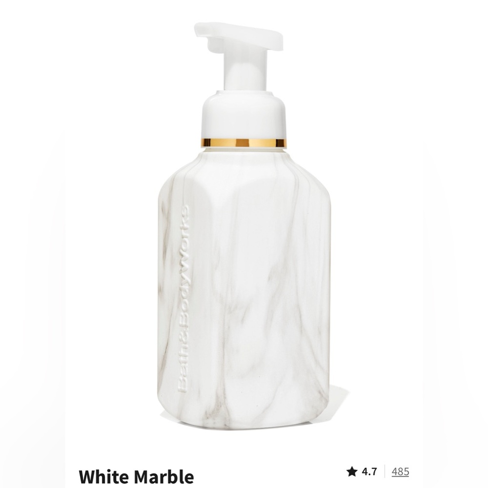 Bath & Body Works White and Gold Marble Hand Soap